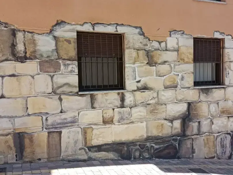 Mural imitación piedra